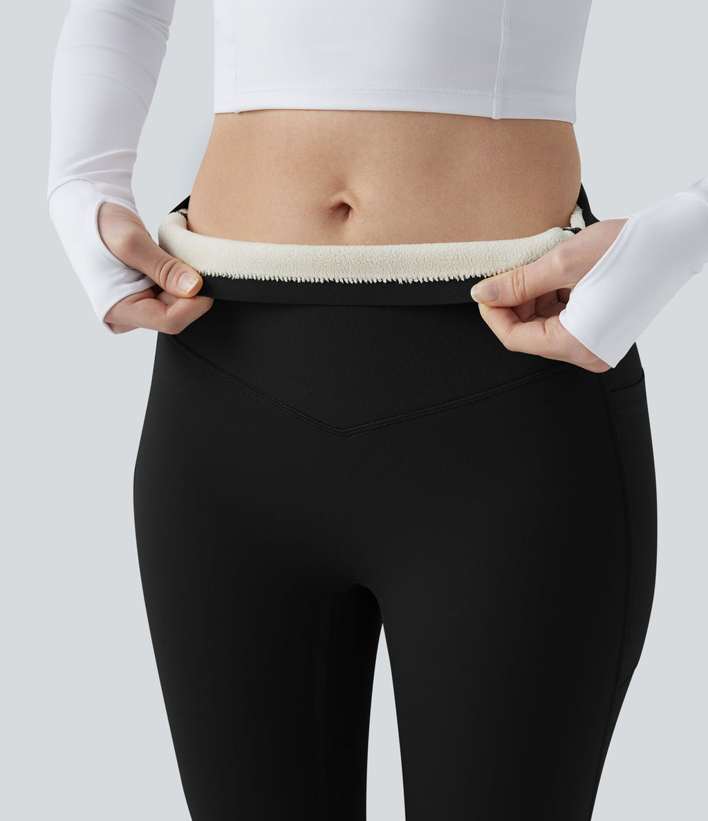 Pantalon de yoga bootcut gainant taille haute extra chaud Halara UltraSculpt™ avec poches
