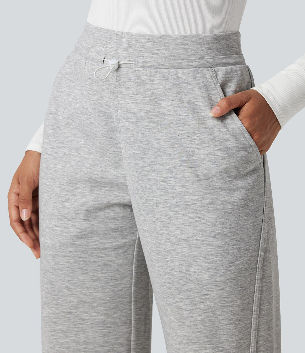 Pantalon jogging taille haute avec poches