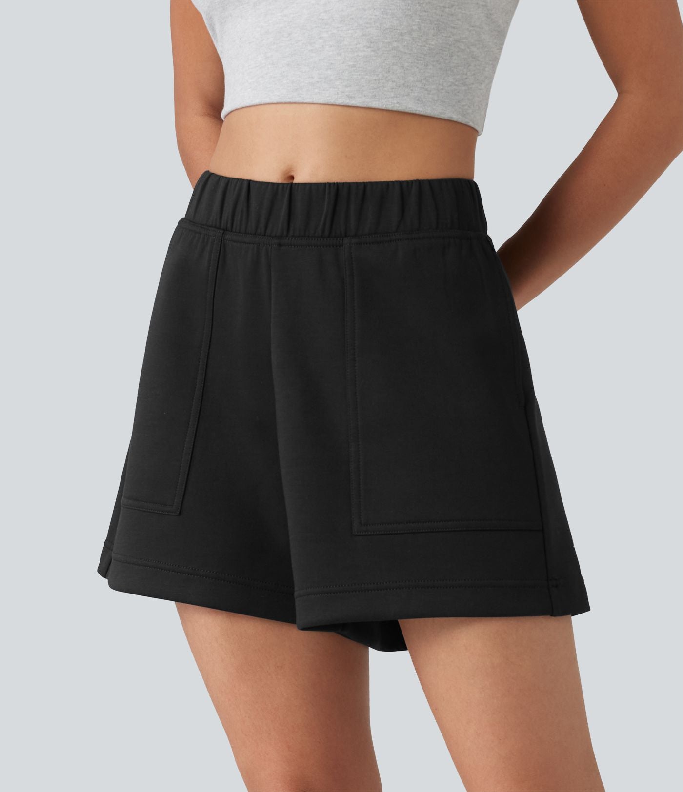 Short de danse taille mi-haute coupe évasée avec poches