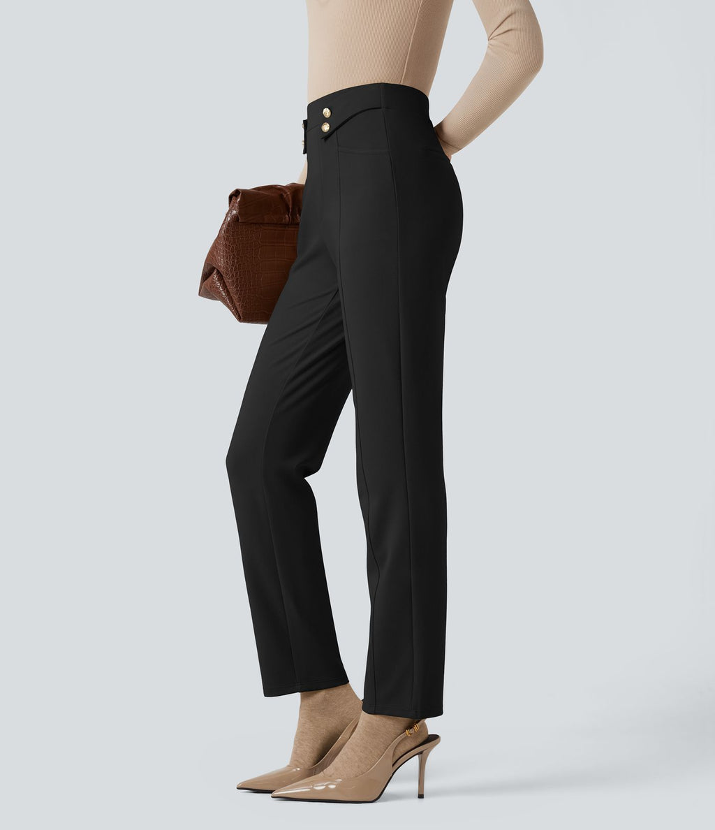Pantalon de travail fuselé taille haute Halara Flex™ avec poches