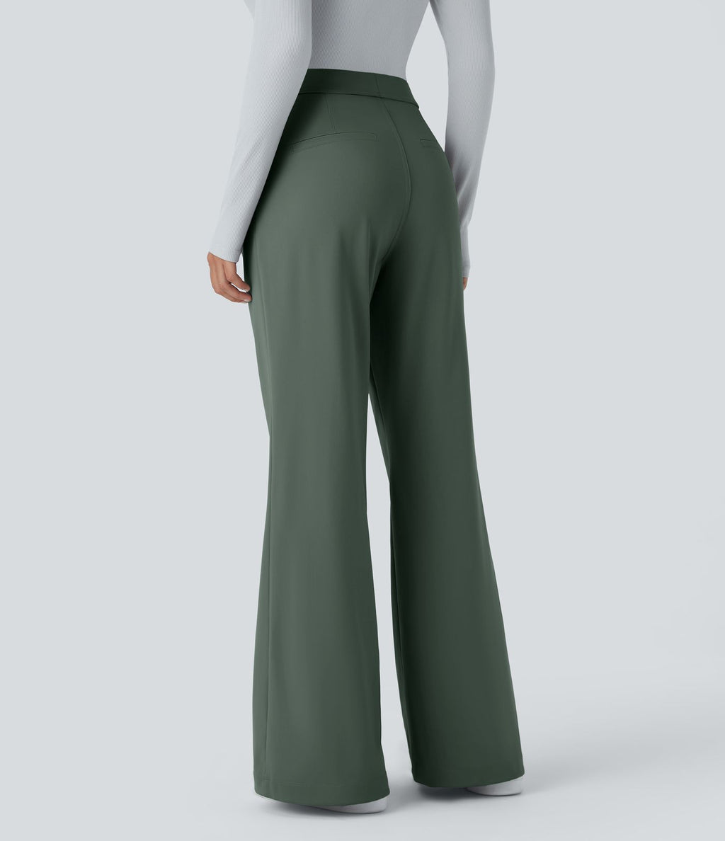 Pantalon tailleur évasé taille haute Halara Flex™ DayStretch avec poches