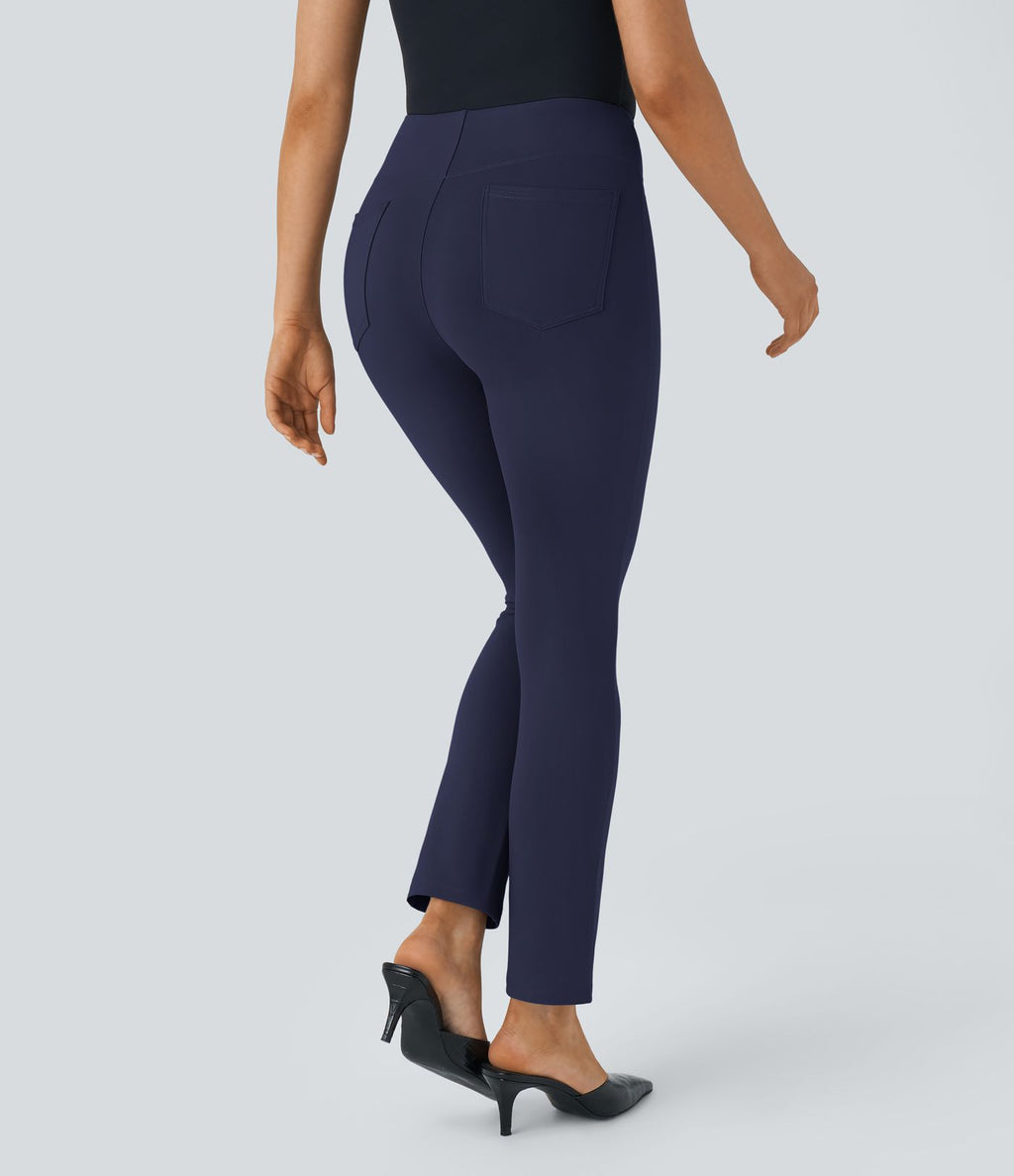 Pantalon tailleur fuselé taille haute Halara Flex™ avec poches