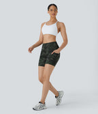 Short Course Biker Yoga Taille Haute avec Poches Latérales