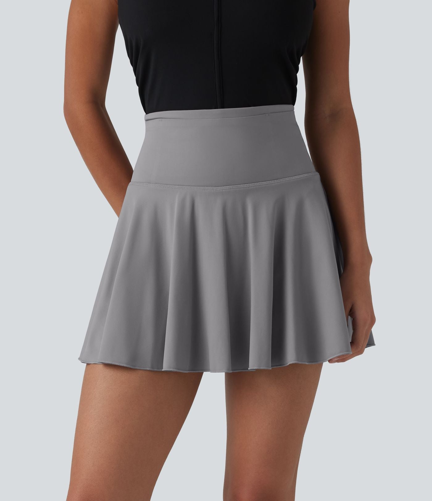 Jupe de tennis courte évasée 2-en-1 SoftlyZero™ Airy effet frais InstantCool taille haute avec poches, protection solaire UPF50+