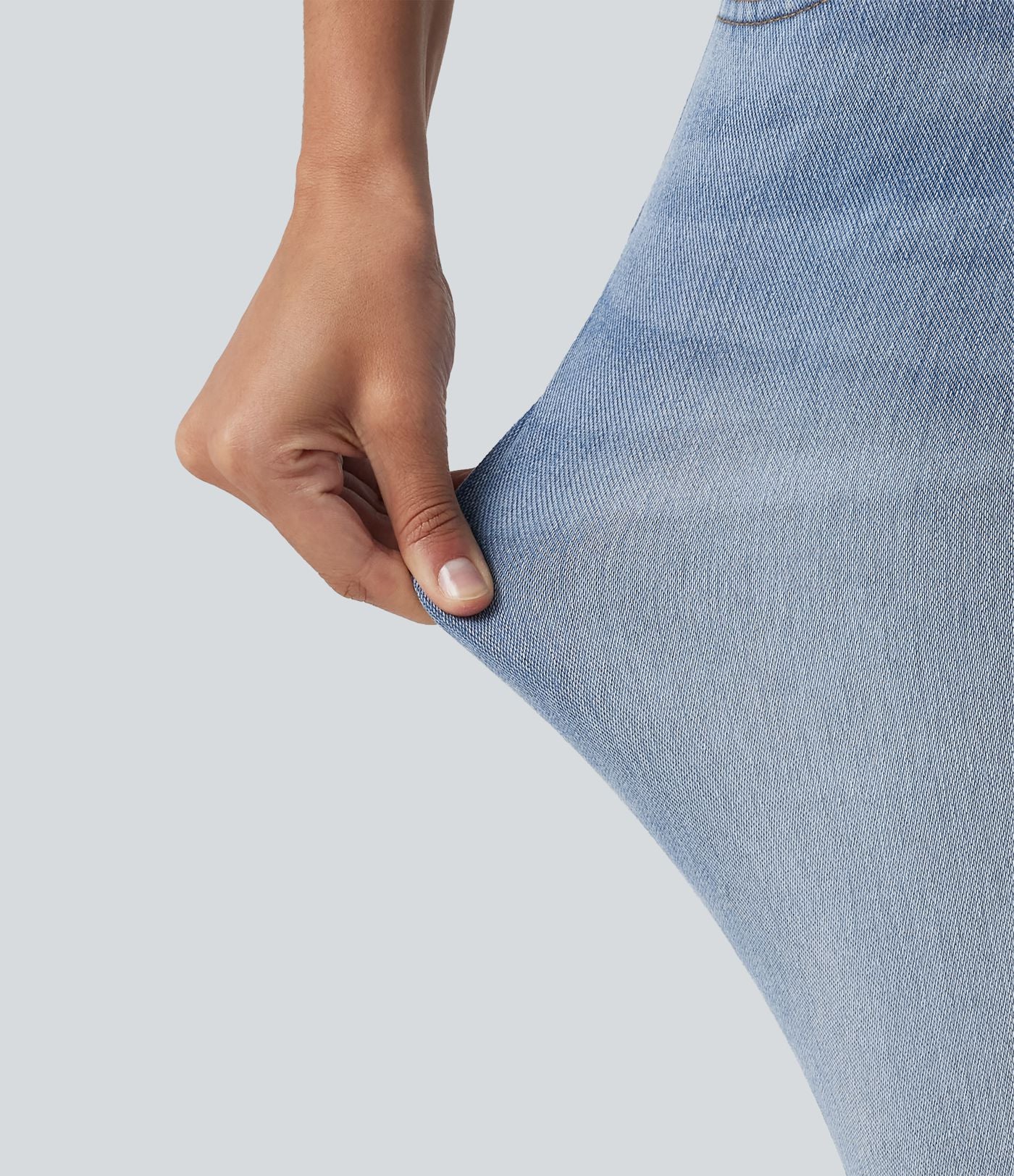 Jean skinny Halara Flex™ taille mi-haute délavé avec poches