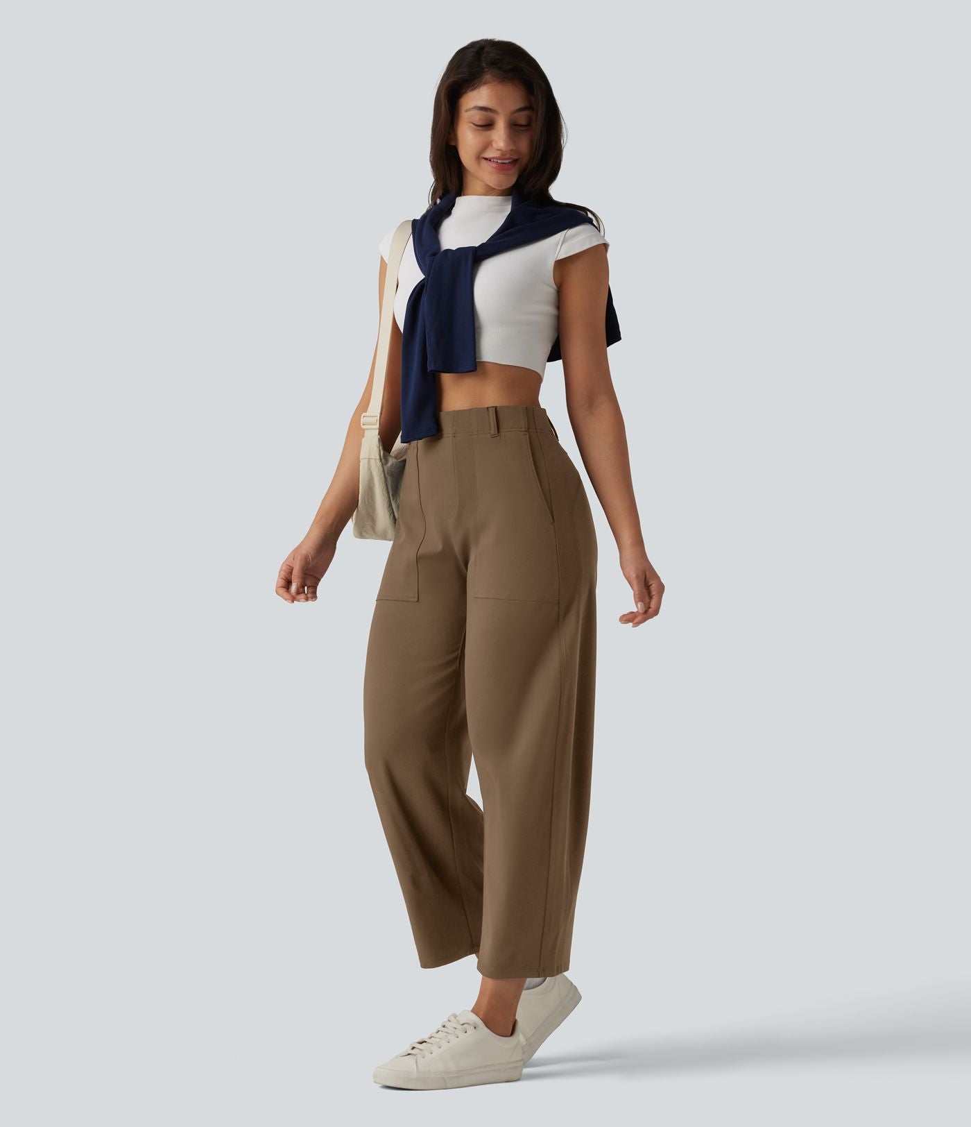 Pantalon barrel DayStretch taille haute avec poches