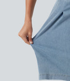 Halara Flex™ Short ample en jean décontracté taille haute 25 cm avec poches