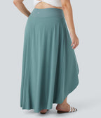 Breezeful™ Taille Haute à Volants 2 en1 Fluide Sèchement Rapide Quotidien Causal Grande Taille