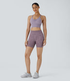 Short Course Biker Yoga Taille Haute avec Poches Latérales