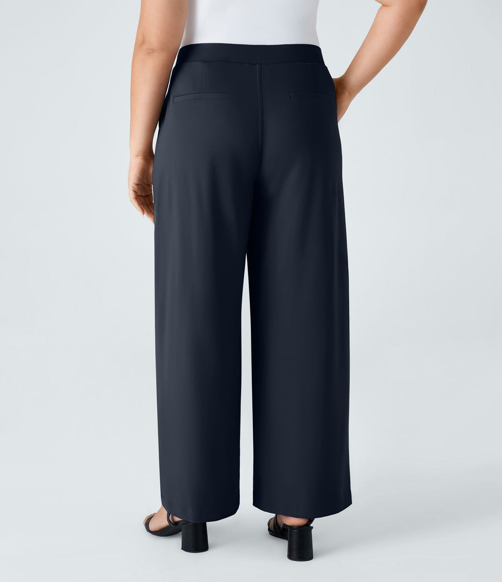 Pantalon de travail grande taille coupe droite taille haute Halara Flex™ DayStretch avec poches