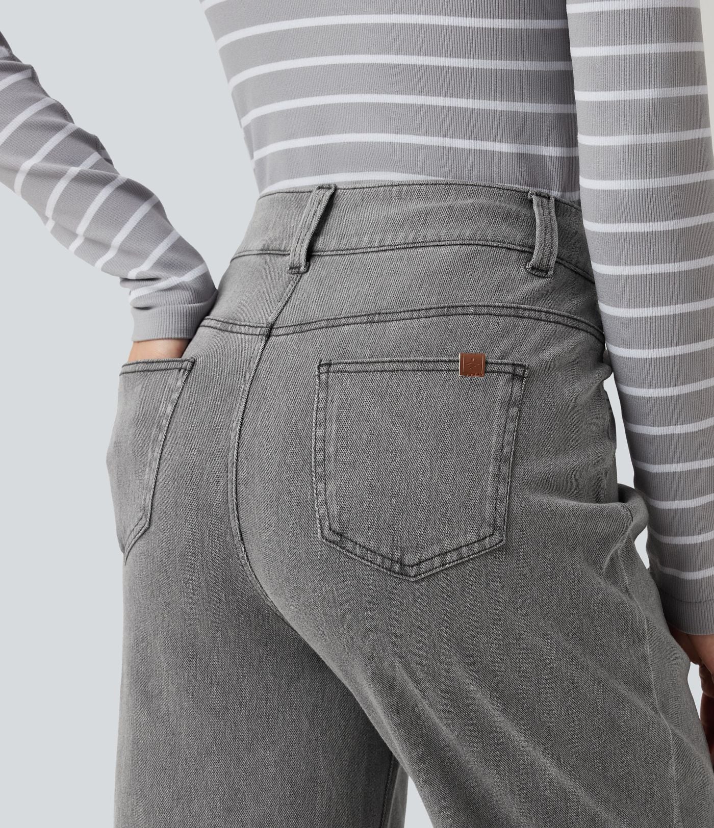 Jean droit taille mi-haute Halara Flex™ avec poches