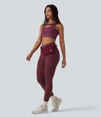 OneForm Brassière de sport de yoga sans coutures maintien léger avec découpes et soutien-gorge intégré réversible