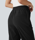 Pantalon de randonnée bootcut, taille haute, cordon et poches