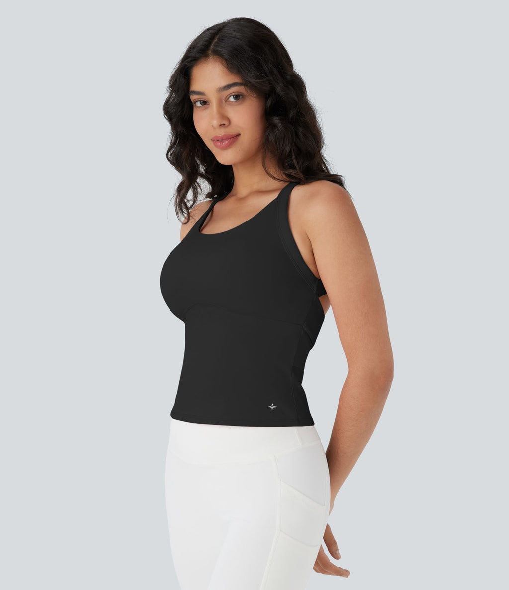 Débardeur yoga SoftlyZero™ Plush à découpes E-G