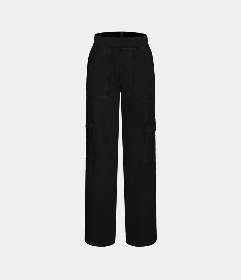 Halara Flex™ Taille Mi-Haute Multiples Poches Jambe Droite Jean Cargo Décontracté Extensible