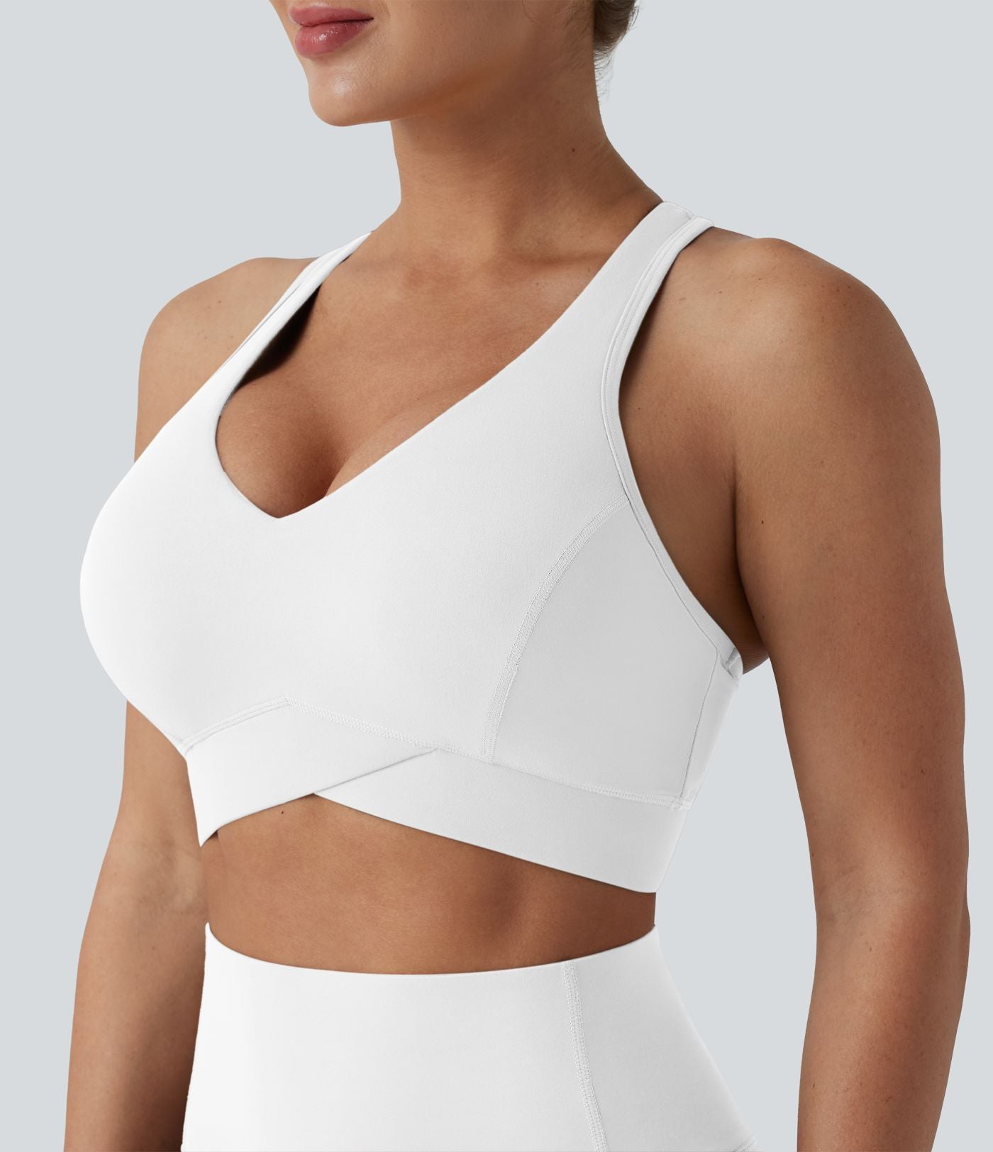 Brassière de sport running Halara UltraSculpt™ maintien léger col V dos nageur bonnets E-G