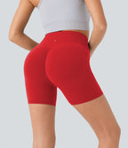 Short cycliste 12,5 cm d'entraînement gainant galbant taille haute avec effet scrunch et poches Halara UltraSculpt™