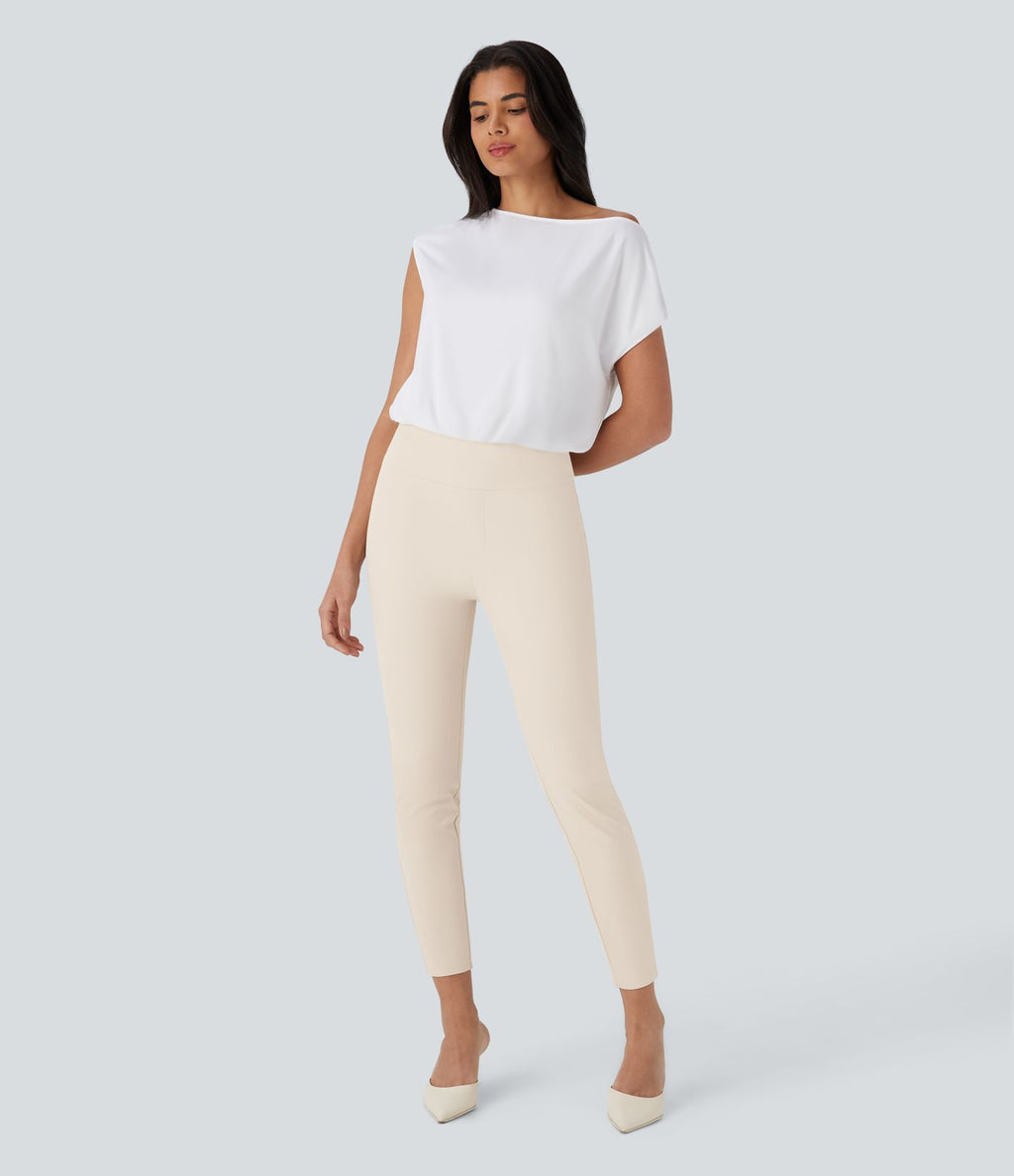 Pantalon de costume skinny taille haute fuselé