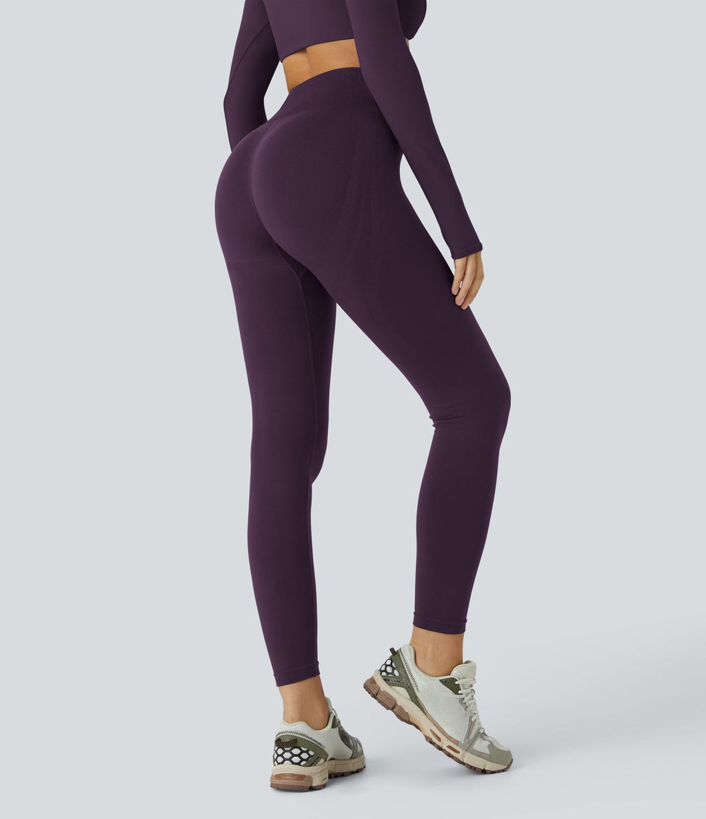 Legging yoga gainant effet push-up taille moyenne sans couture OneForm Seamless Flow