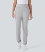 Pantalon de golf taille moyenne à séchage rapide avec multiples poches, fentes et coupe fuselée-Poche pour tee de golf-UPF40+