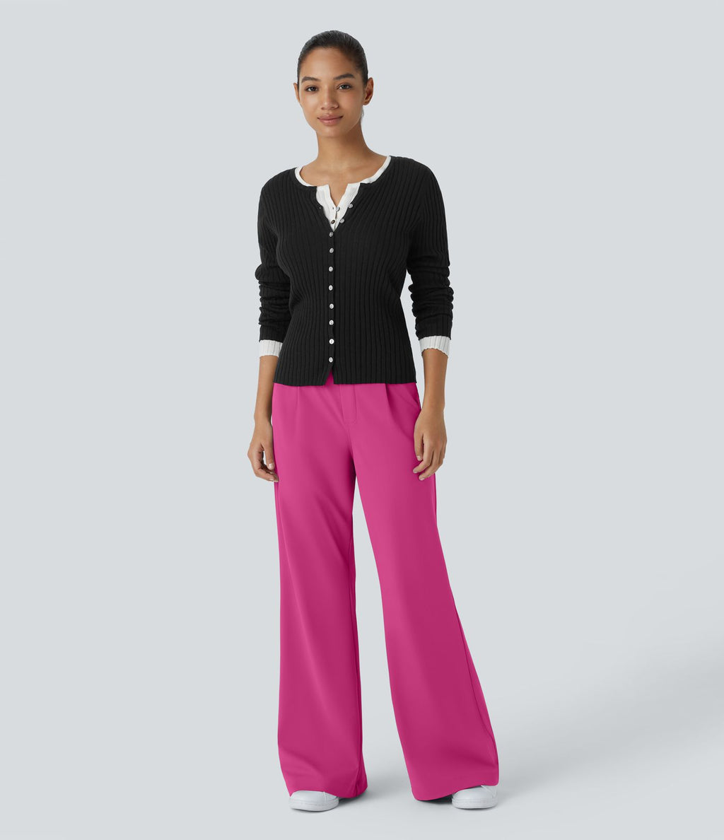 Pantalon tailleur évasé taille haute Halara Flex™ DayStretch avec poches