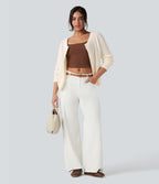 Cardigan col rond manches longues