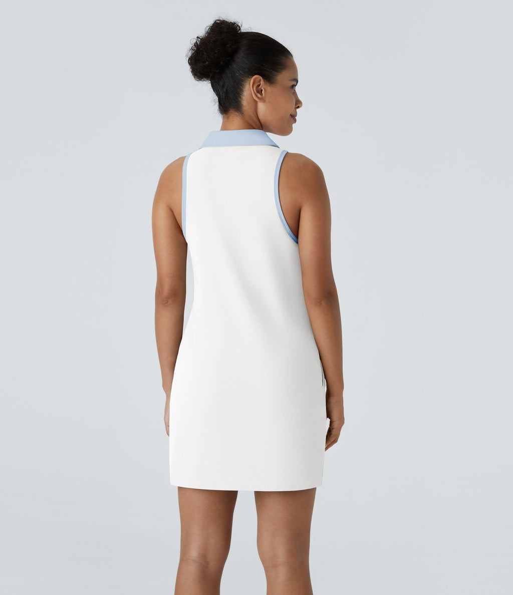 Robe de golf mini SoftlyZero™ Airy 2-en-1 à effet frais InstantCool color block avec poche pour tee de golf