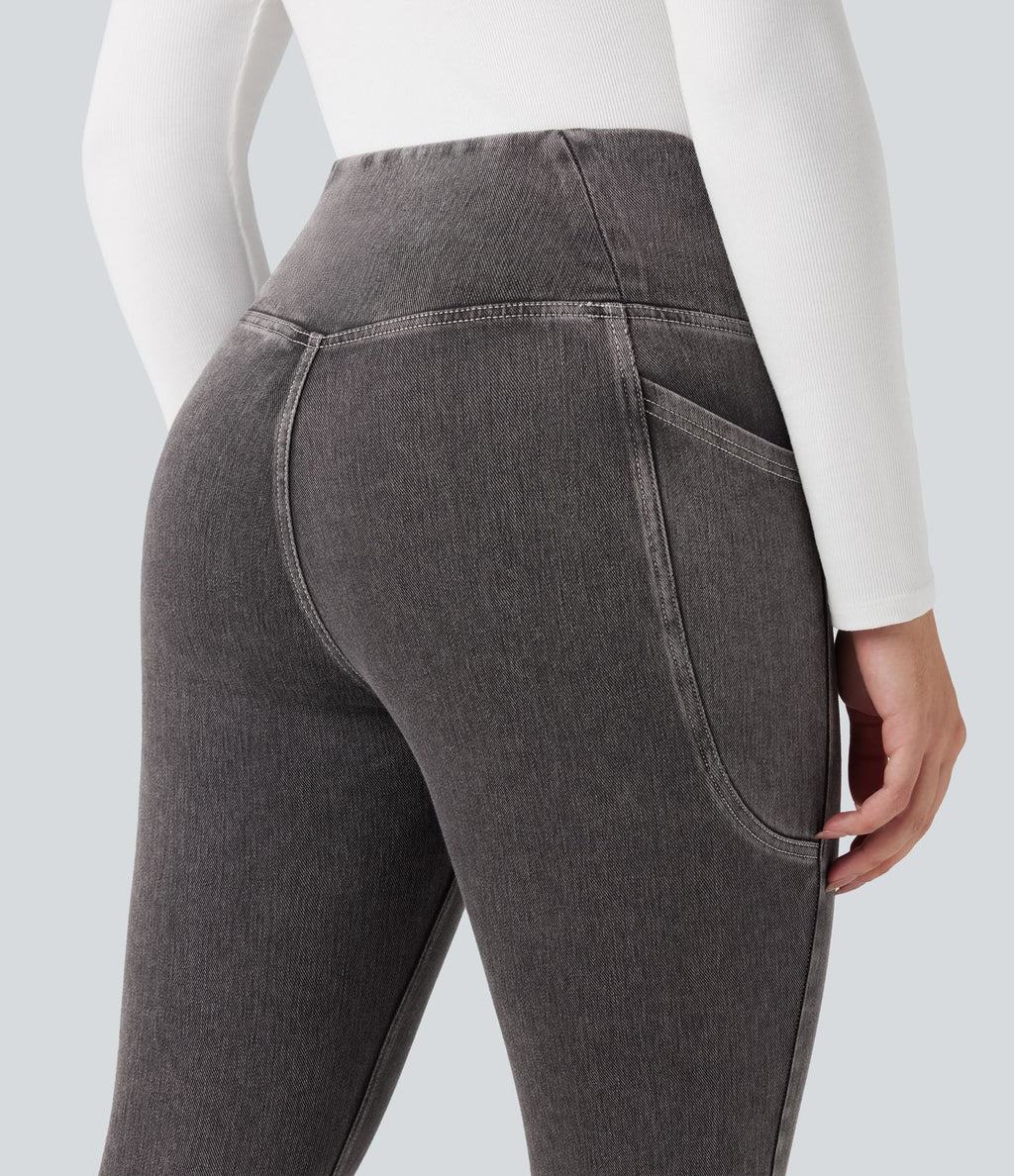 Halara Flex™ Jegging Travail Tricoté Extensible Lavé Poche Latérale Croisée