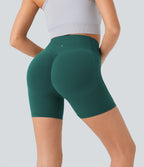 Short cycliste 12,5 cm d'entraînement gainant galbant taille haute avec effet scrunch et poches Halara UltraSculpt™