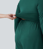 Combinaison grande taille jambe large à manches longues avec poches - Édition Easy Peasy