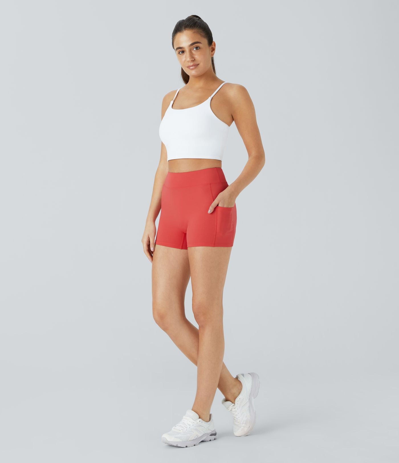 Short de yoga SoftlyZero™ Airy 8,8 cm taille haute poches latérales uni effet frais InstantCool