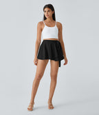 Breezeful™ Jupe Évasée Casual Taille Haute 2 en 1 Poche Latérale Séchage Rapide
