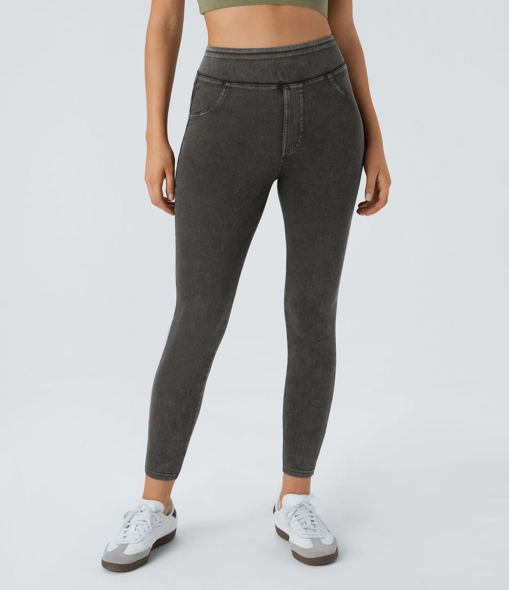 Halara Flex™ Jegging Casual Taille Haute Tricot Extensible Poche Latérale Arrière