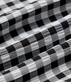 Short ample taille haute à carreaux vichy avec cordon de serrage et poches