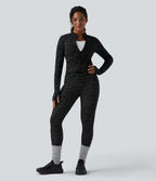 Veste de yoga OneForm Seamless Flow à manches longues avec zip et passage de pouce