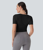 Combinaison de travail lissante décolleté carré avec bretelles de jambe ajustables sans couture OneForm Seamless Flow - Easy Peasy