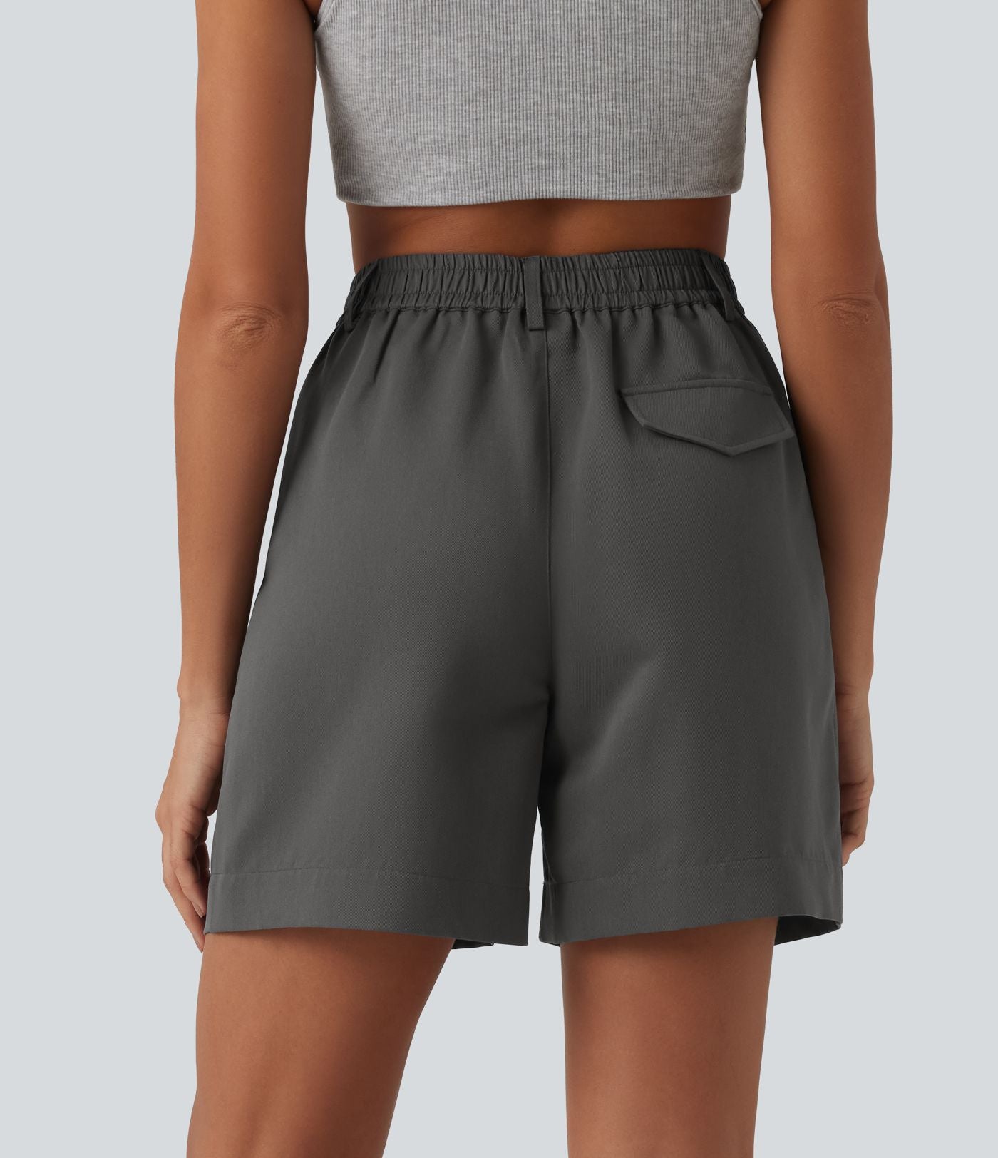 Short casual ample taille haute avec poches