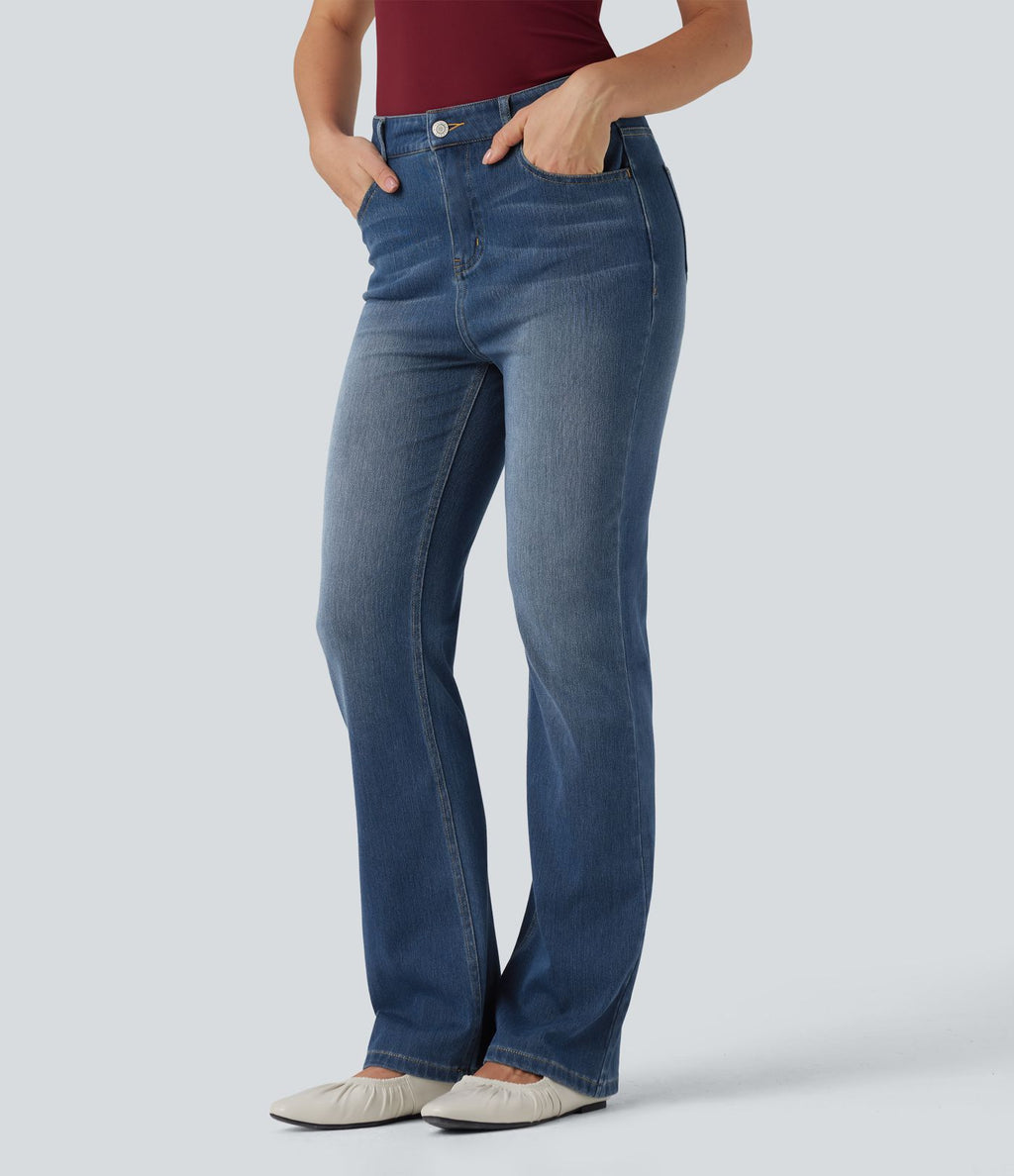 Jean évasé Halara Flex™ taille haute avec poches