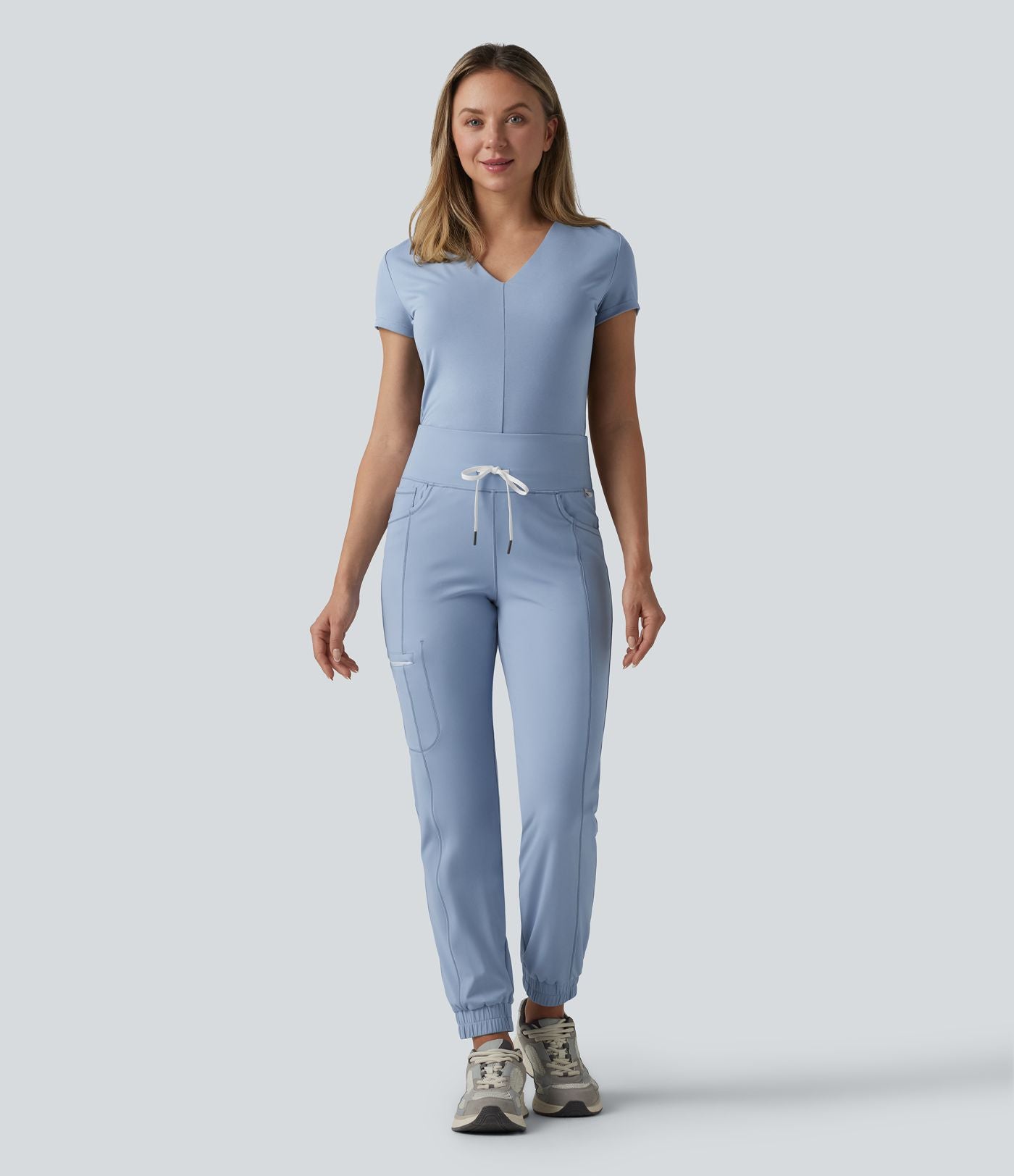 Jogging cargo décontracté SoftlyZero™ Airy à taille mi-haute, cordon de serrage, à effet frais InstantCool, avec poches