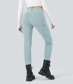 Pantalon cargo ajusté uni taille haute DayStretch avec poches zippées