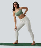 Brassière de sport effet frais InstantCool séchage rapide maintien léger avec bretelles croisées et dos nu, protection solaire UPF50+