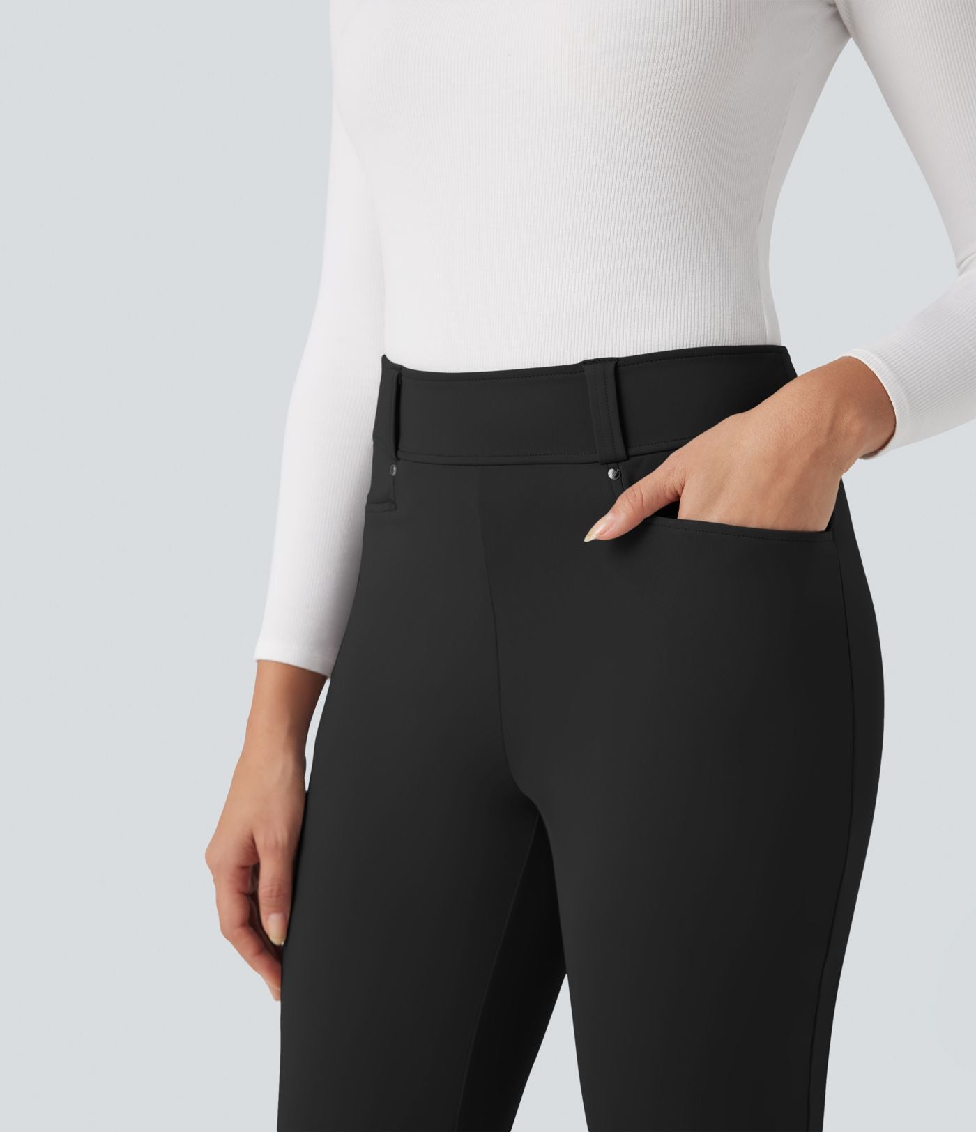 Pantalon de travail fuselé 7/8 taille haute Halara Flex™ DayStretch avec poches