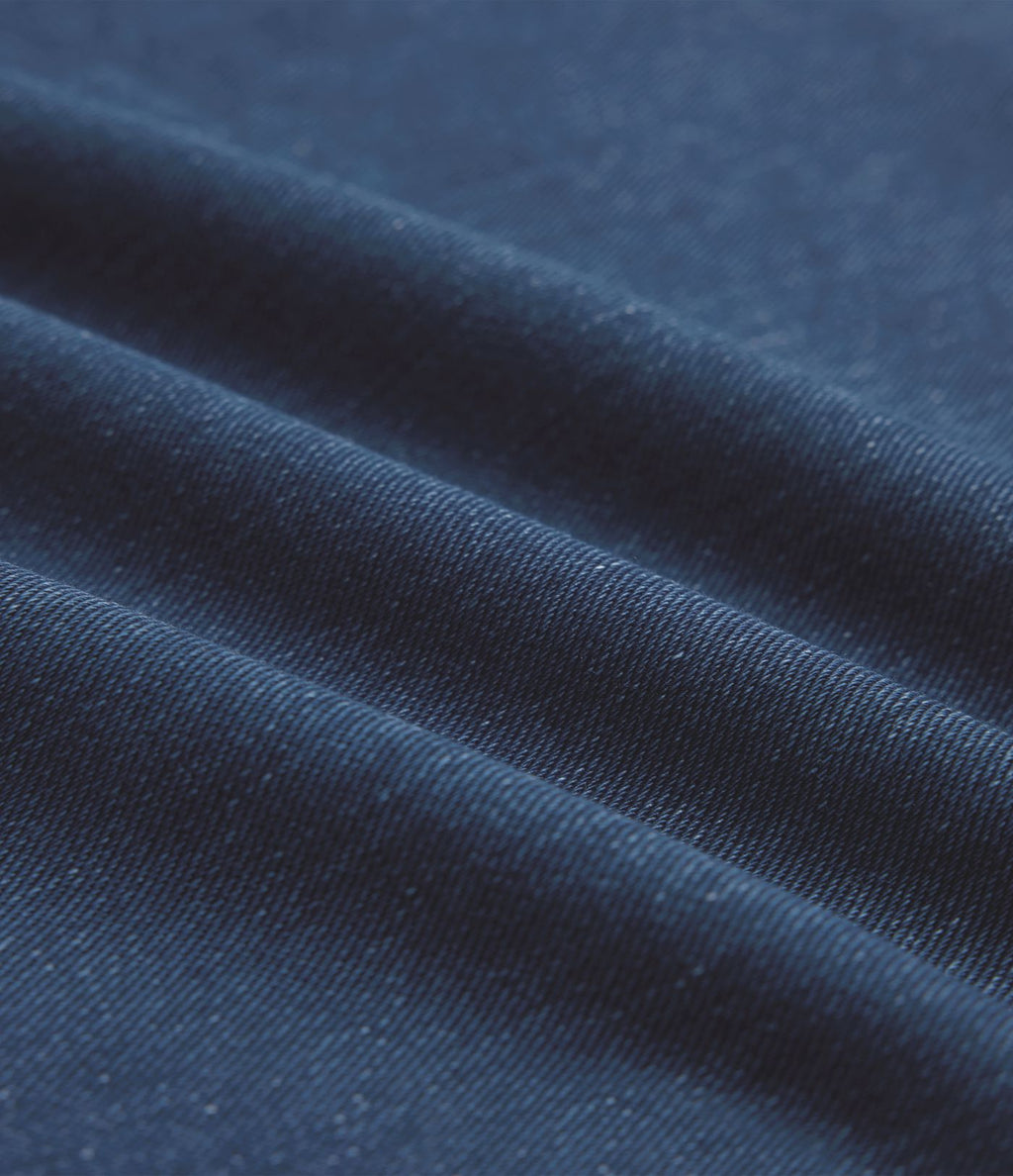 Halara Flex™ T-shirt casual délavé en denim à col rond et manches longues