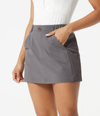 Jupe-short de golf mini taille mi-haute avec poches et porte-tees
