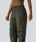 Jogging cargo ample de randonnée taille haute avec poches