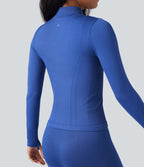 Veste yoga col montant à manches longues avec passants pouces sans couture OneForm Seamless Flow