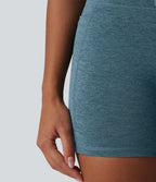 Short cycliste de yoga Halara UltraSculpt™ chiné, taille haute, cordon de serrage, séchage rapide, 12,5 cm, avec poches