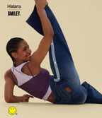 Jean large casual délavé Halara X Smiley® Halara Flex™ taille haute avec poches