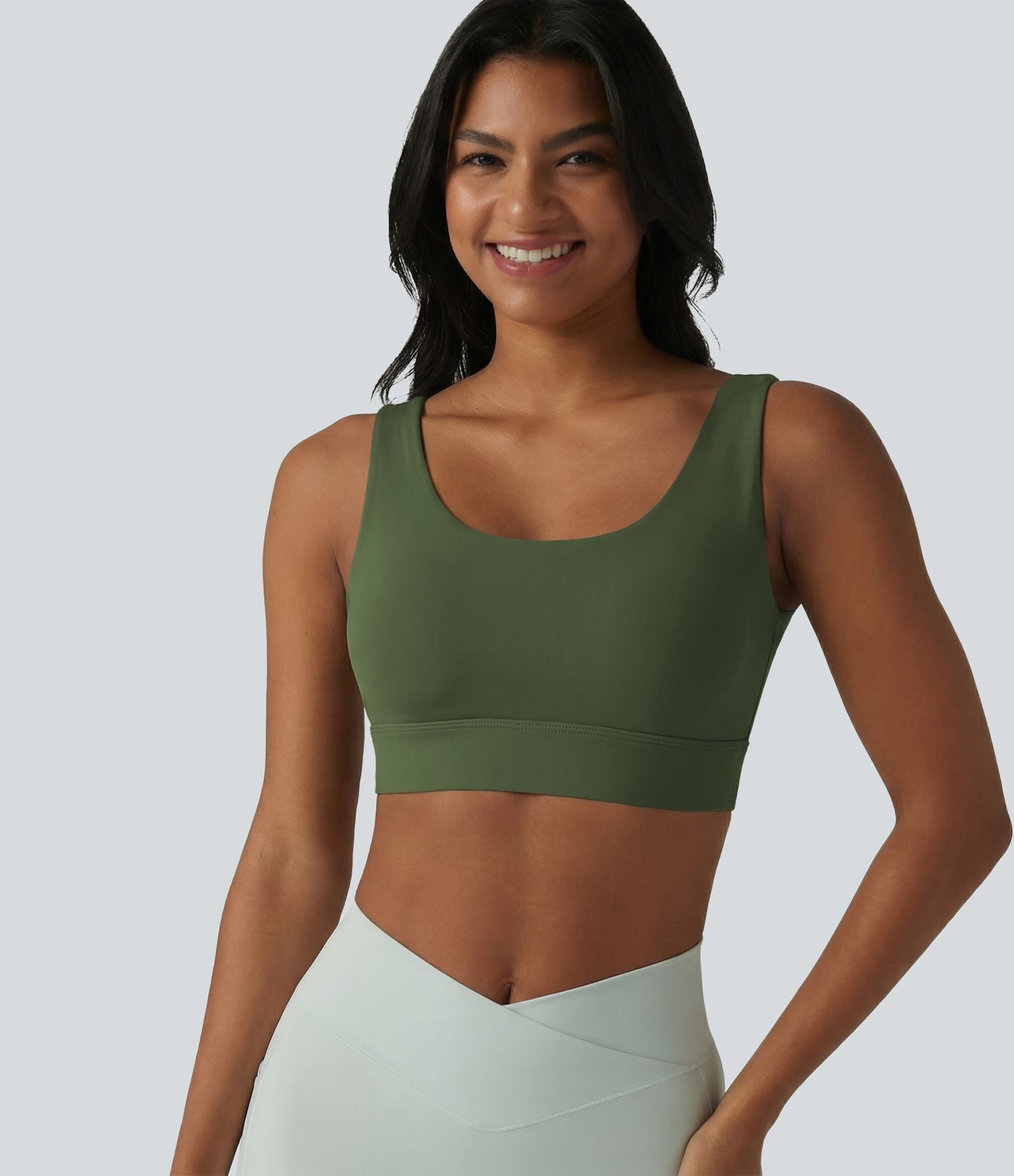 Brassière de sport Halara UltraSculpt™ maintien moyen dos nu avec boucle ajustable et brassière intégrée
