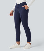 Pantalon tailleur thermique SoftlyZero™ Plush taille en V taille haute avec fermeture éclair et poches